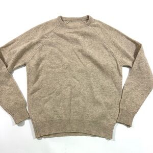 Vintage St Michael Pure Wool Crewneck Raglan Sleeve Sweater Beige
